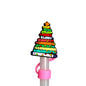 Colorful Christmas Tree Straw Topper