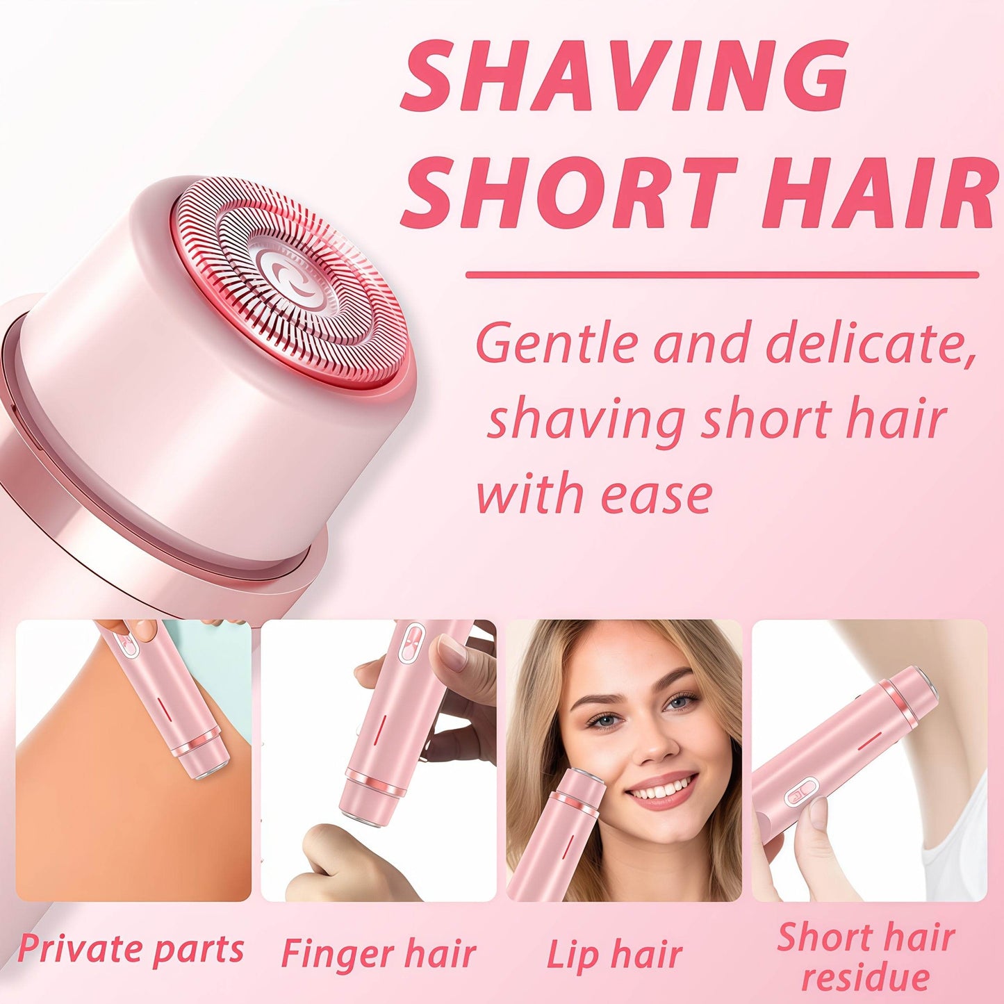 2-in-1 Bikini Line & Facial Trimmer for Women – Gentle, Precise Hair Removal