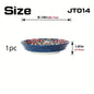 Bohemian Ceramic Dinner Plates Flower Design Microwave Safe
