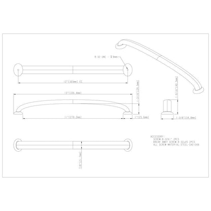 96 mm Center-to-Center Satin Nickel Hudson Cabinet Pull