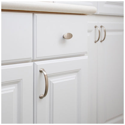 1-7/8" Overall Length Satin Nickel Oval Hudson Cabinet Knob