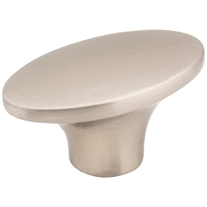 1-7/8" Overall Length Satin Nickel Oval Hudson Cabinet Knob