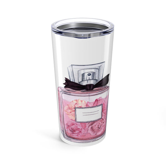 Customizable: Floral Perfume Tumbler 20oz | Elegant Drinkware Gift | Perfect for Birthdays, Weddings, Anniversaries, Floral Lovers, Home Decor