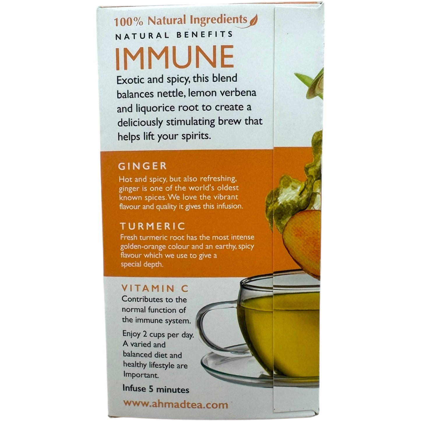 Ahmad Tea Immune Boosting Tea Blend - Herbal Support for Wellness and Vitality
