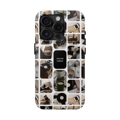 Retro Collage Phone Case - You Are Valued, Durable Protection for Your Device, Thoughtful Gift for Friends & Family, Perfect for Any [...]