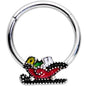 16G 3/8 Santa's Sleigh Ride Hinged Segment Ring