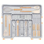 1pc Expandable Silverware Organizer with 2 Knife Blocks - BPA-Free