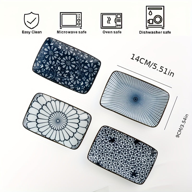 Boho Chic Ceramic Plate Set  Perfect for Sushi  Desserts