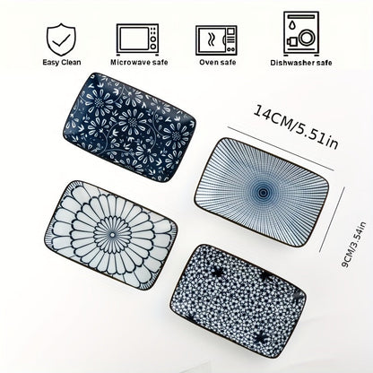 Boho Chic Ceramic Plate Set  Perfect for Sushi  Desserts