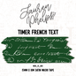Timber French Text 15mm washi