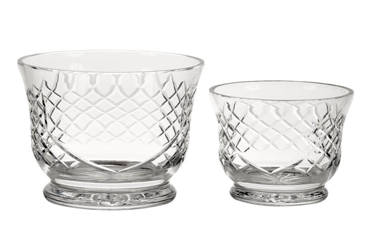 Crystal Round Flared Bowl With Medallion II Pattern, 5.5" X 7.5" | Glassware | Kitchen + Metal