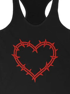 Crimson Chaos Graphic Tank Top