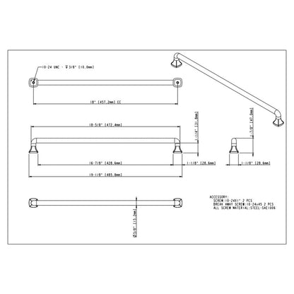 96 mm Center-to-Center Satin Nickel Griffin Cabinet Pull