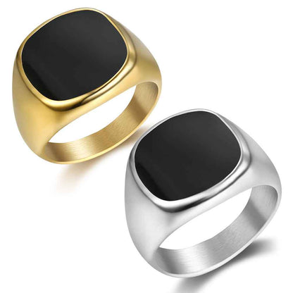 Coolx Black Square Men's Ring - Stylish Accessory for Modern Men