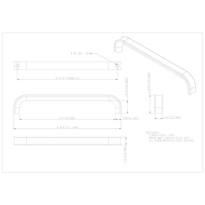 3" Center-to-Center Satin Nickel Rae Cabinet Pull