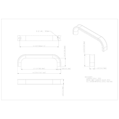 3" Center-to-Center Satin Nickel Rae Cabinet Pull