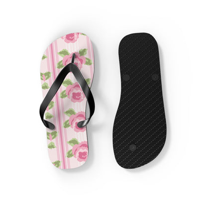 Customizable: Floral Flip Flops, Cute Summer Sandals, Beach Footwear, Vacation Essentials, Flower Printed Rubber Flip Flops