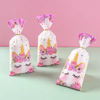 Unicorn Party Favor Bags - Kids Birthday Treat Bags 10-Pack