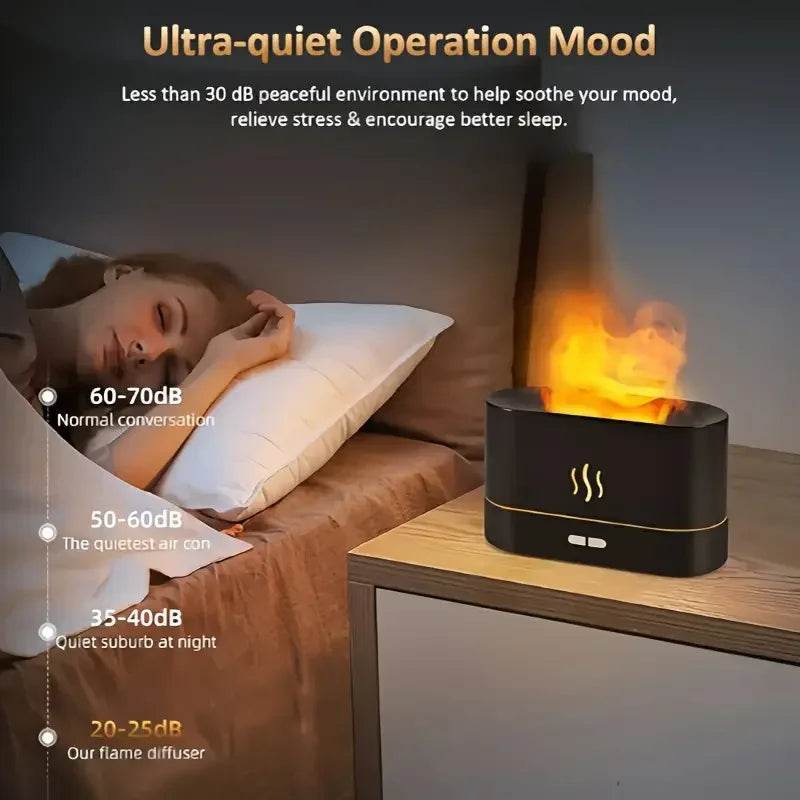 Simulated Flame Aroma Diffuser & Ultrasonic Cool Mist Maker