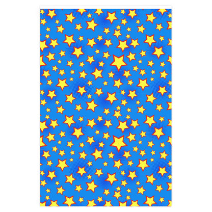 Blue Star Wrapping Paper