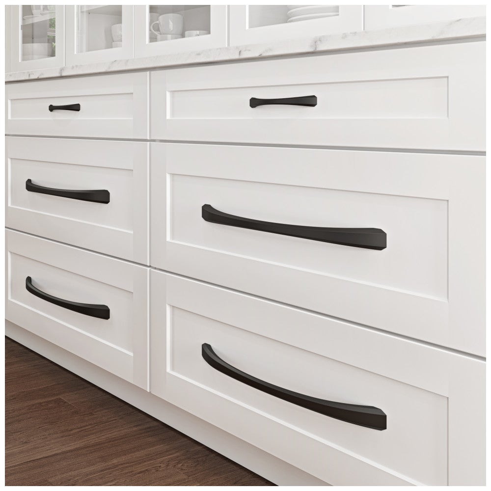 96 mm Center-to-Center Satin Nickel Wheeler Cabinet Pull