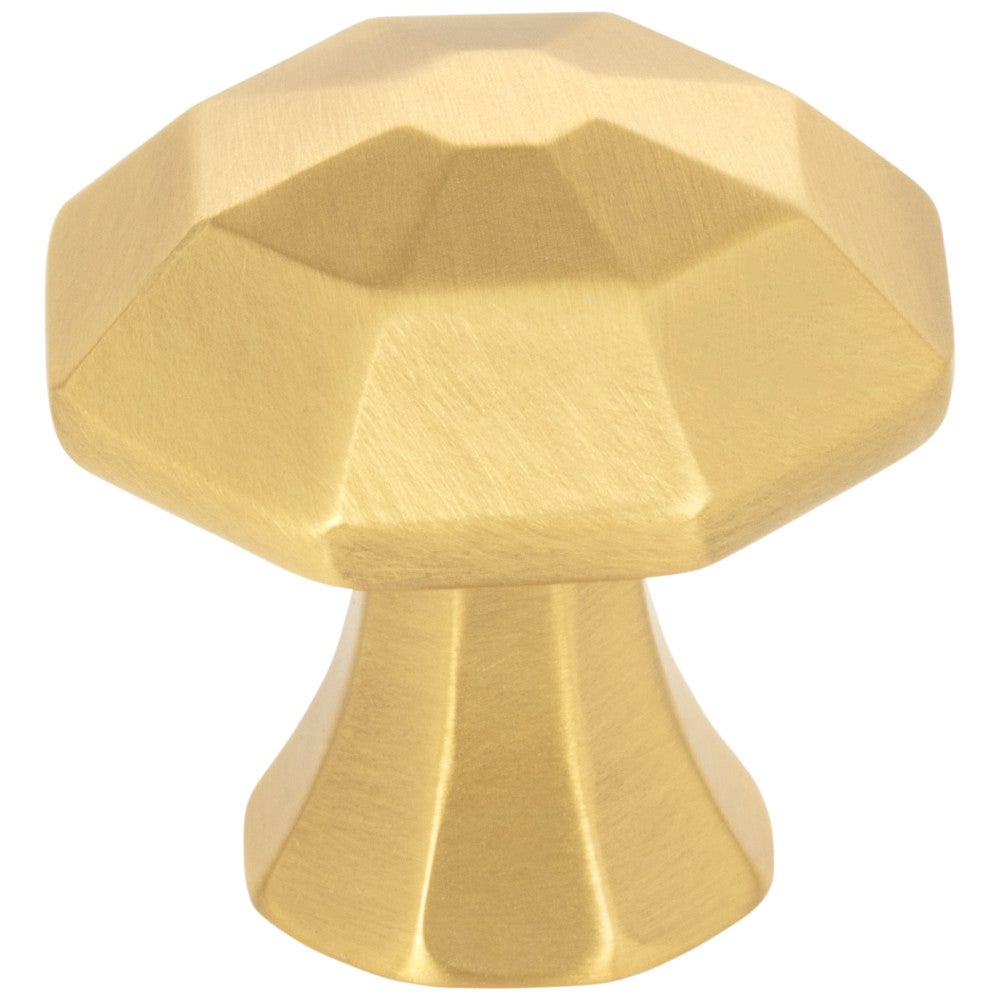 1-1/4" Overall Length Satin Nickel Octagonal Wheeler Cabinet Knob