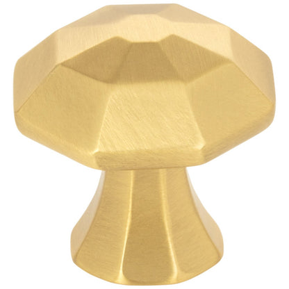 1-1/4" Overall Length Satin Nickel Octagonal Wheeler Cabinet Knob