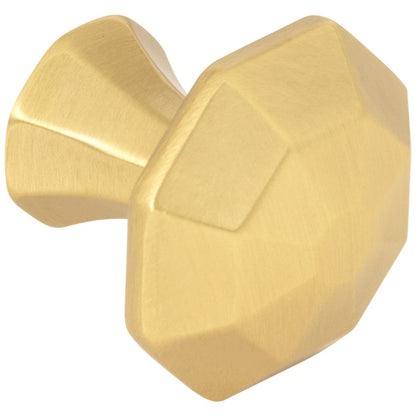 1-1/4" Overall Length Satin Nickel Octagonal Wheeler Cabinet Knob