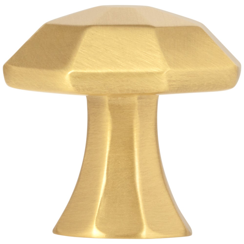 1-1/4" Overall Length Satin Nickel Octagonal Wheeler Cabinet Knob