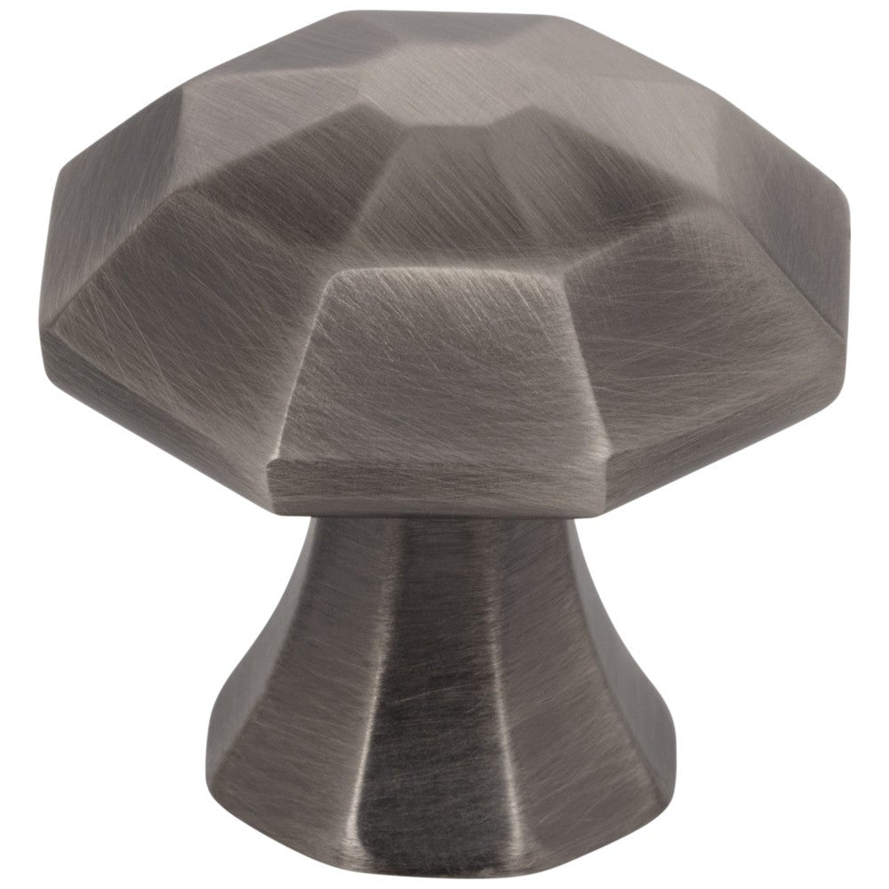 1-1/4" Overall Length Satin Nickel Octagonal Wheeler Cabinet Knob