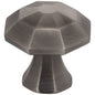 1-1/4" Overall Length Satin Nickel Octagonal Wheeler Cabinet Knob