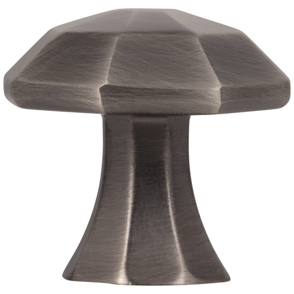 1-1/4" Overall Length Satin Nickel Octagonal Wheeler Cabinet Knob