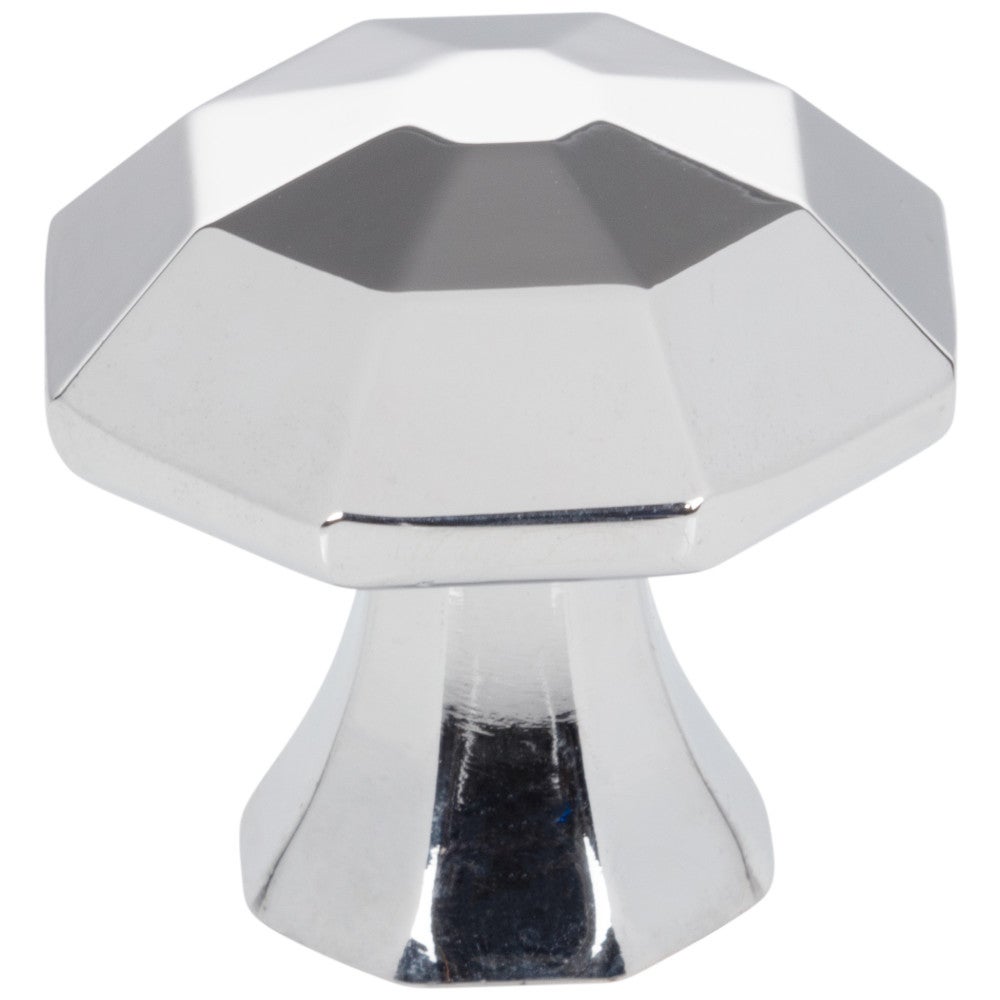 1-1/4" Overall Length Satin Nickel Octagonal Wheeler Cabinet Knob