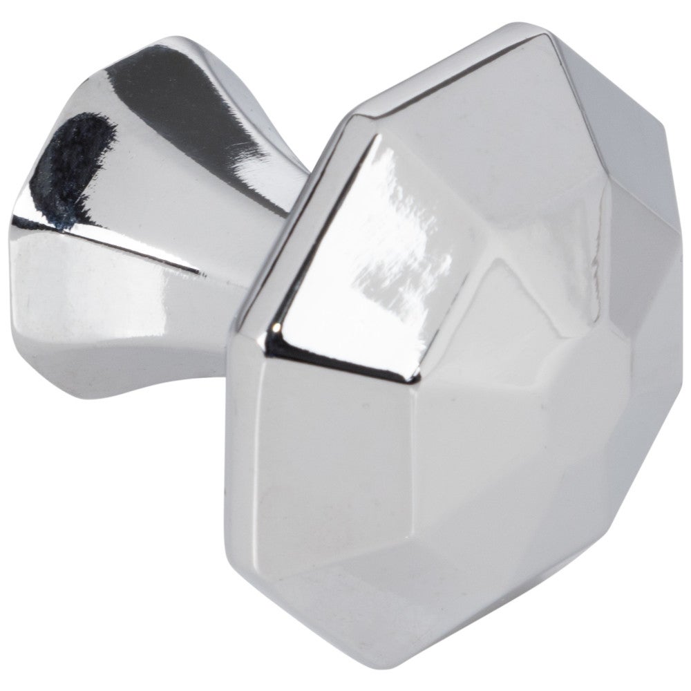 1-1/4" Overall Length Satin Nickel Octagonal Wheeler Cabinet Knob