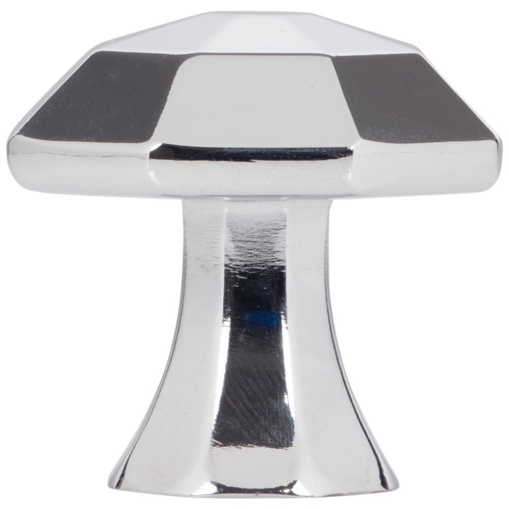 1-1/4" Overall Length Satin Nickel Octagonal Wheeler Cabinet Knob