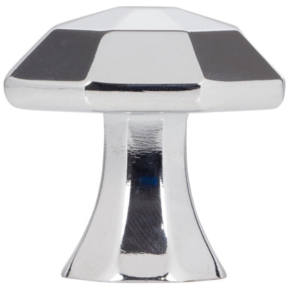 1-1/4" Overall Length Satin Nickel Octagonal Wheeler Cabinet Knob