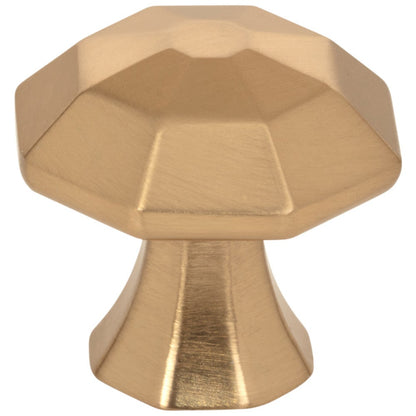 1-1/4" Overall Length Satin Nickel Octagonal Wheeler Cabinet Knob