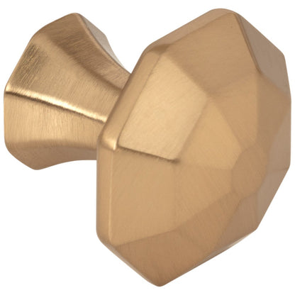 1-1/4" Overall Length Satin Nickel Octagonal Wheeler Cabinet Knob
