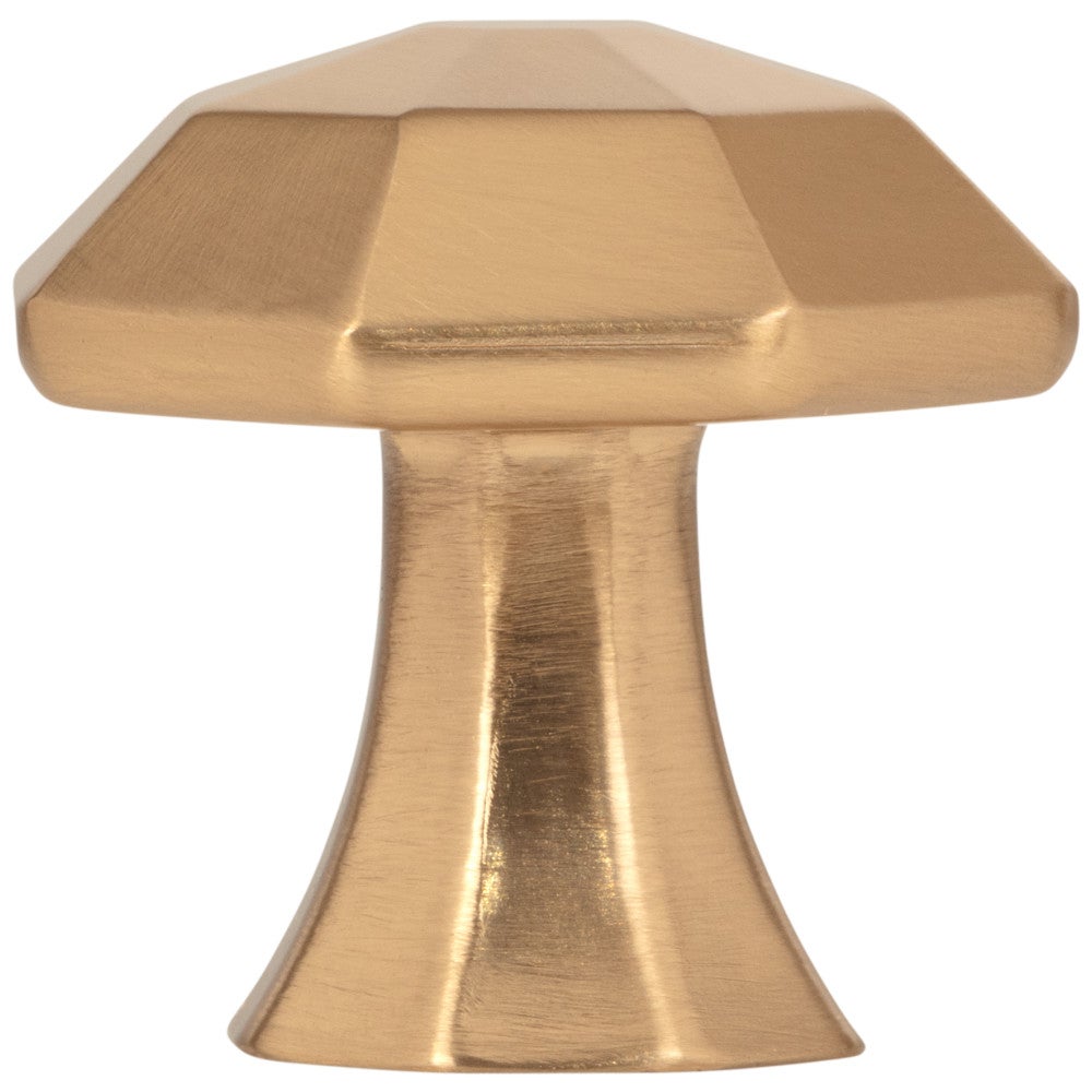 1-1/4" Overall Length Satin Nickel Octagonal Wheeler Cabinet Knob