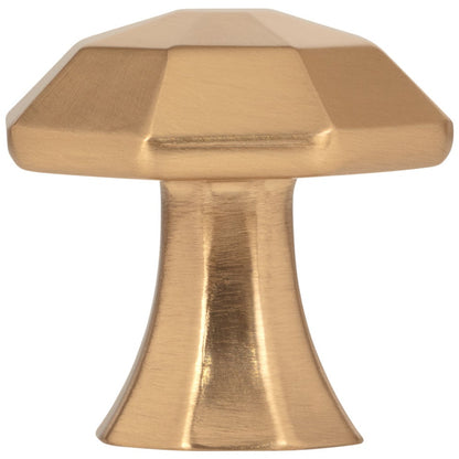 1-1/4" Overall Length Satin Nickel Octagonal Wheeler Cabinet Knob