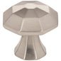 1-1/4" Overall Length Satin Nickel Octagonal Wheeler Cabinet Knob