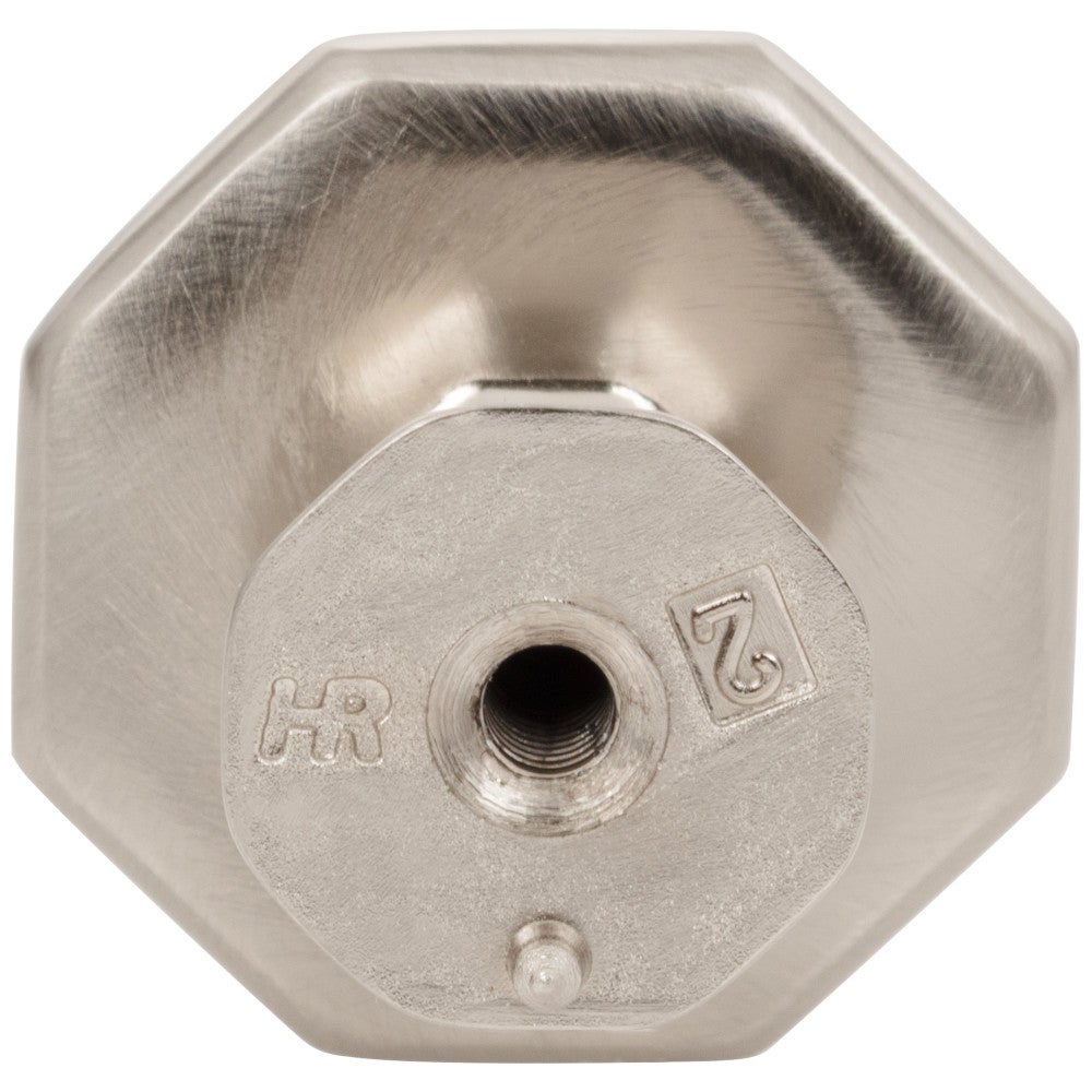 1-1/4" Overall Length Satin Nickel Octagonal Wheeler Cabinet Knob