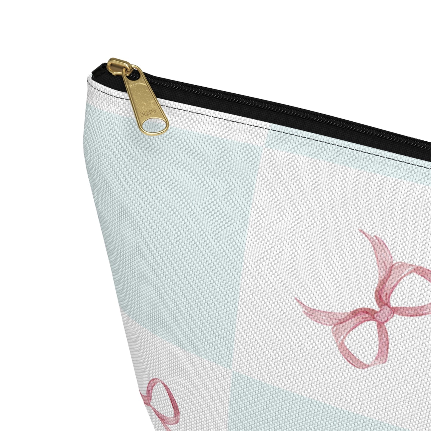 Customizable: Charming Ribbon Accessory Pouch, Makeup Bag, Gift for Her, T-bottom Style, Cute Storage, Birthday Present, Bridesmaid Gift