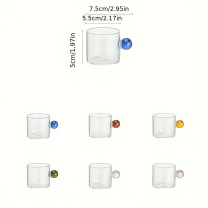 Sleek Set of 6 HeatResistant Glass Cups 100ml