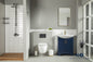 Luna 26" Navy Blue Bathroom Vanity with Gold Hardware & Porcelain Top