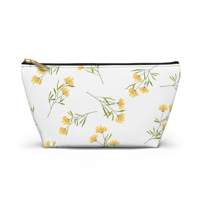 Customizable: Floral Accessory Pouch, Cute Makeup Bag, Travel Organizer, Gift for Her, Spring Flowers, Eco-Friendly Storage