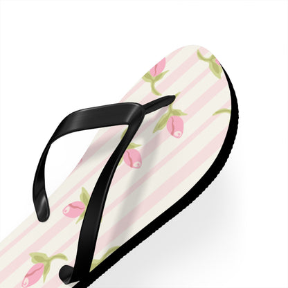 Customizable: Chic Floral Flip Flops for Summer, Trendy Beach Sandals, Perfect for Vacation, Gifts for Her