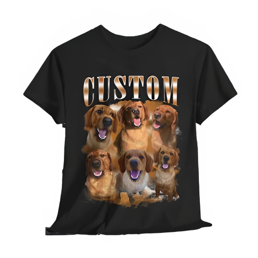Personalised Pet Bootleg t shirt, Dog Collage t shirt Dog Picture Tee Unisex Top
