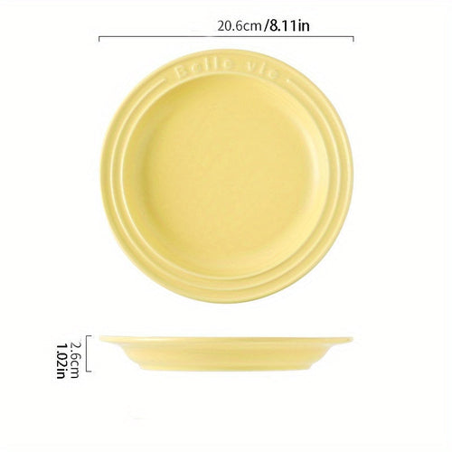 Nordic Style Ceramic Salad Plate  Versatile Tableware Essential