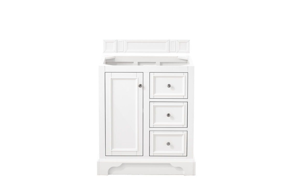 De Soto 30" Single Vanity Cabinet, Bright White